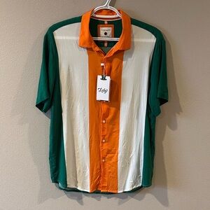 Denim and Flower Lucky Irish Shirt - Button Up Polo - Men's Medium - NWT SOFT!